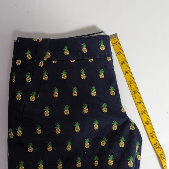 J Crew Navy Blue Pineapple Chino Stretch Shorts Size 12 - Picture 6 of 7